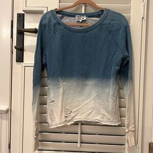 Pam & Gela Blue and White Ombre Sweatshirt